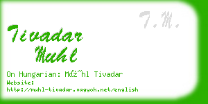 tivadar muhl business card